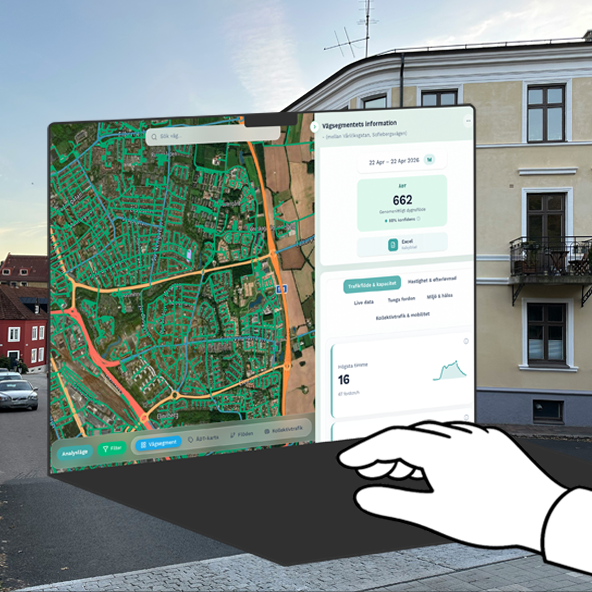 För städer – Få en helhetsbild av trafik och parkering över tid, i hela staden.