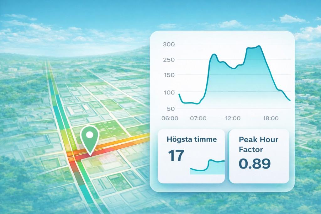 Citylytics – kartvy med trafikdata och parkeringsinsikter, Malmslättsvägen