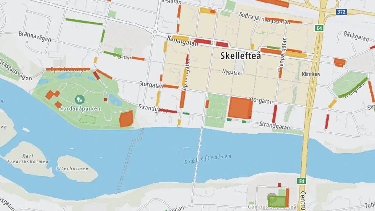 Parkeringsbeläggning per område